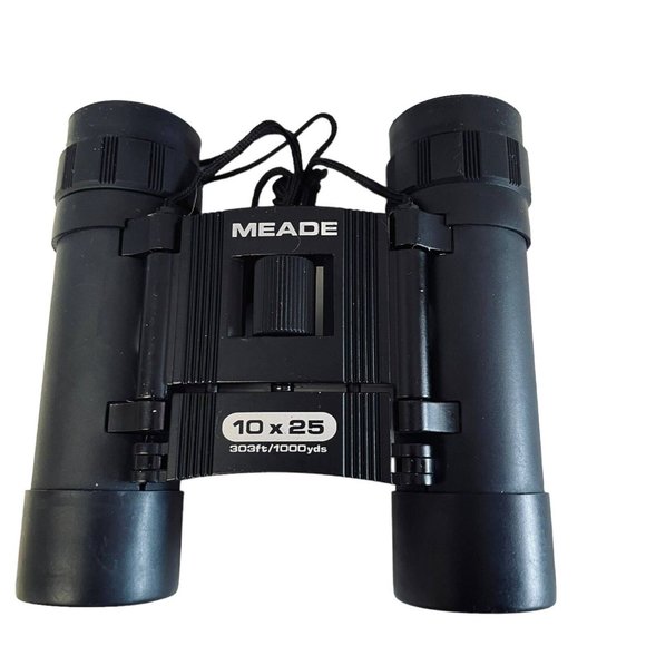 Meade Binoculars Compact Black 10 x 25 303ft/1000yds Collectible - Picture 1 of 9